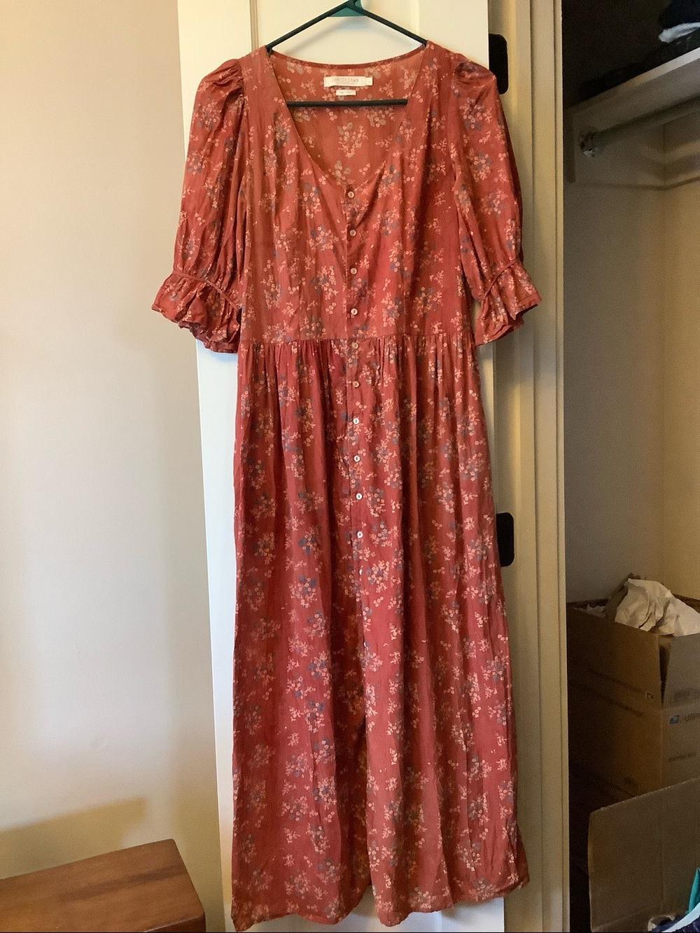 Christy Dawn The Astrid Dress in Orange Daisy Vine - Picture 4 of 12
